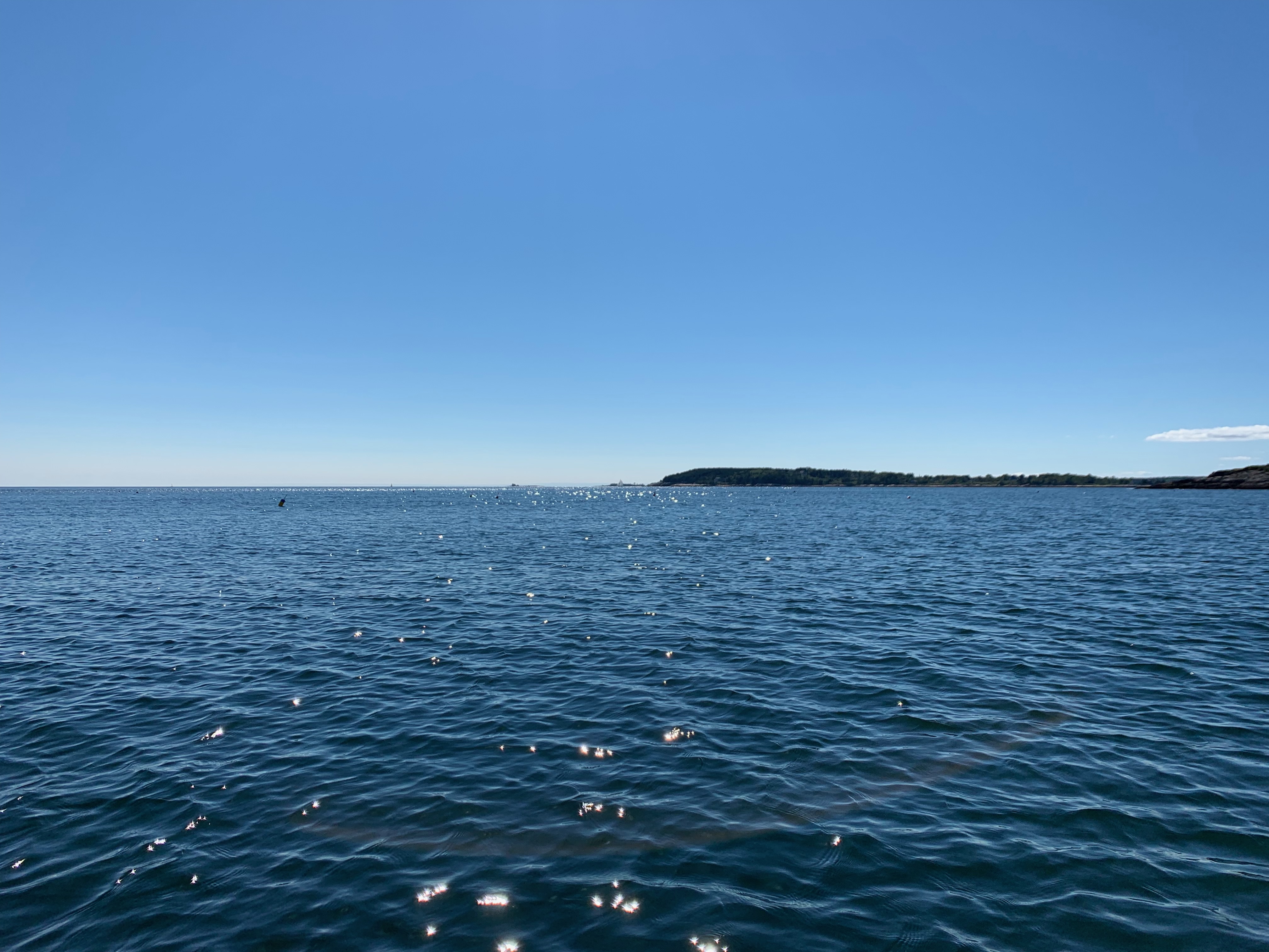 Blue water and clear sky